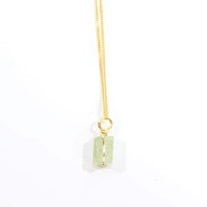 NZ-made prehnite crystal pendant necklace | ASH&STONE Crystal Jewellery Shop Auckland NZ