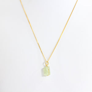 NZ-made prehnite crystal pendant necklace | ASH&STONE Crystal Jewellery Shop Auckland NZ