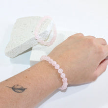 Load image into Gallery viewer, Rose quartz crystal bracelet | ASH&amp;STONE Crystal Jewellery Shop Auckland NZ
