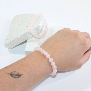 Rose quartz crystal bracelet | ASH&STONE Crystal Jewellery Shop Auckland NZ