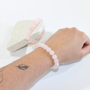 Rose quartz crystal bracelet | ASH&STONE Crystal Jewellery Shop Auckland NZ