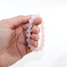 Load image into Gallery viewer, NZ-made rose quartz crystal bracelet 10mm beads | ASH&amp;STONE Crystal Jewellery Shop Auckland NZ
