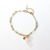 NZ-made rose quartz crystal bracelet | ASH&STONE Crystal Jewellery Shop Auckland NZ