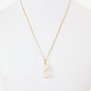 NZ-made rose quartz crystal pendant necklace | ASH&STONE Crystal Jewellery Shop Auckland NZ