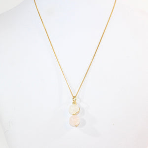 NZ-made rose quartz crystal pendant necklace | ASH&STONE Crystal Jewellery Shop Auckland NZ