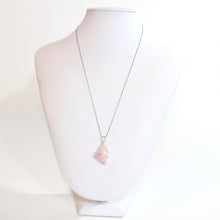 Load image into Gallery viewer, Bespoke NZ-made rose quartz crystal pendant with 18&quot; chain | ASH&amp;STONE Crystal Jewellery Shop Auckland NZ
