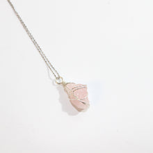 Load image into Gallery viewer, Bespoke NZ-made rose quartz crystal pendant with 18&quot; chain | ASH&amp;STONE Crystal Jewellery Shop Auckland NZ
