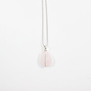 NZ-made rose quartz crystal pendant necklace | ASH&STONE Crystal Jewellery Shop Auckland NZ