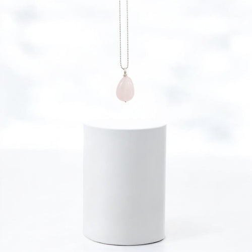 NZ-made rose quartz crystal pendant necklace | ASH&STONE Crystal Jewellery Shop Auckland NZ