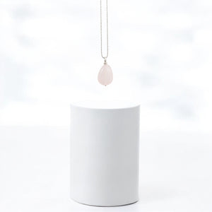 NZ-made rose quartz crystal pendant necklace | ASH&STONE Crystal Jewellery Shop Auckland NZ