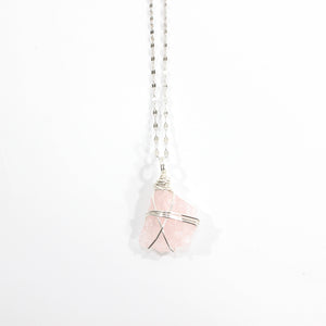 NZ-made rose quartz crystal pendant necklace | ASH&STONE Crystal Jewellery Shop Auckland NZ