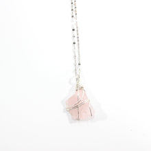 Load image into Gallery viewer, NZ-made rose quartz crystal pendant necklace | ASH&amp;STONE Crystal Jewellery Shop Auckland NZ
