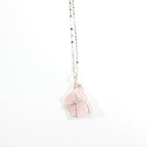 NZ-made rose quartz crystal pendant necklace | ASH&STONE Crystal Jewellery Shop Auckland NZ