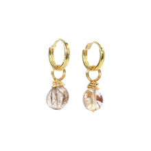 Load image into Gallery viewer, NZ-made rutilated quartz crystal earrings | ASH&amp;STONE Crystal Jewellery Shop Auckland NZ
