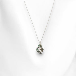 Raw Sakota emerald pendant necklace  ASH&STONE Crystal Jewellery Shop Auckland NZ