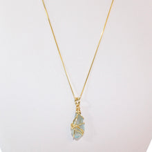 Load image into Gallery viewer, Bespoke NZ-made sky blue topaz crystal pendant necklace  ASH&amp;STONE Crystal Jewellery Shop Auckland NZ
