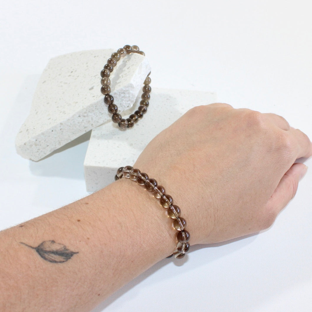 Smoky quartz crystal bracelet | ASH&STONE Crystal Jewellery Shop Auckland NZ