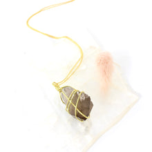Load image into Gallery viewer, Bespoke NZ-made smoky quartz crystal pendant with 18&quot; chain | ASH&amp;STONE Crystal Jewellery Shop Auckland NZ
