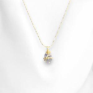 Bespoke NZ-made tanzanite crystal pendant necklace | ASH&STONE Crystal Jewellery Shop Auckland NZ