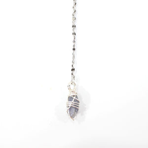 Bespoke NZ-made tanzanite crystal pendant necklace | ASH&STONE Crystal Jewellery Shop Auckland NZ