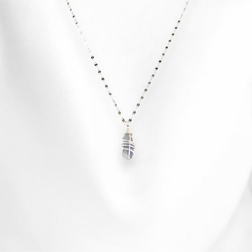 Bespoke NZ-made tanzanite crystal pendant necklace | ASH&STONE Crystal Jewellery Shop Auckland NZ