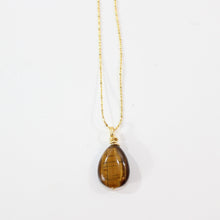 Load image into Gallery viewer, NZ-made tigers eye crystal pendant necklace | ASH&amp;STONE Crystal Jewellery Shop Auckland NZ
