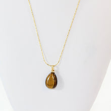 Load image into Gallery viewer, NZ-made tigers eye crystal pendant necklace | ASH&amp;STONE Crystal Jewellery Shop Auckland NZ
