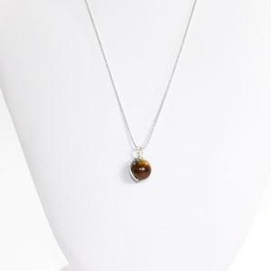 NZ-made tigers eye crystal pendant necklace | ASH&STONE Crystal Jewellery Shop Auckland NZ