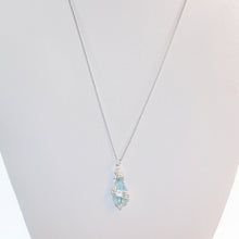 Load image into Gallery viewer, Bespoke NZ-made sky blue topaz crystal pendant necklace  ASH&amp;STONE Crystal Jewellery Shop Auckland NZ
