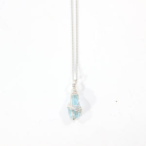 Bespoke NZ-made sky blue topaz crystal pendant necklace  ASH&STONE Crystal Jewellery Shop Auckland NZ