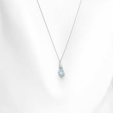 Load image into Gallery viewer, Bespoke NZ-made sky blue topaz crystal pendant necklace  ASH&amp;STONE Crystal Jewellery Shop Auckland NZ
