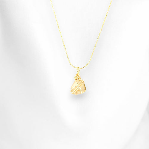 NZ-made white topaz crystal pendant necklace | ASH&STONE Crystal Jewellery Shop Auckland NZ