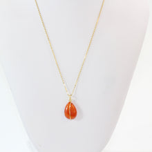 Load image into Gallery viewer, NZ-made carnelian crystal pendant necklace | ASH&amp;STONE Crystal Jewellery Shop Auckland NZ
