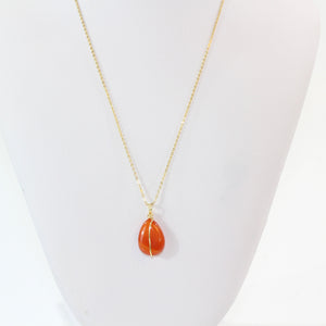 NZ-made carnelian crystal pendant necklace | ASH&STONE Crystal Jewellery Shop Auckland NZ