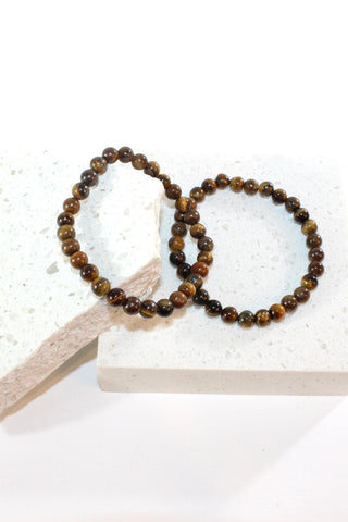 NZ-made tigers eye crystal bracelet 6mm | | ASH&STONE Crystal Jewellery Shop Auckland NZ