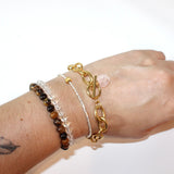 NZ-made tigers eye crystal bracelet 6mm | | ASH&STONE Crystal Jewellery Shop Auckland NZ