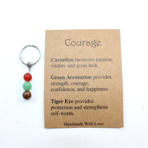 Crystal key ring with meaning card | choose your favourite