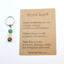 Load image into Gallery viewer, Crystal key ring with meaning card | choose your favourite
