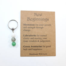 Load image into Gallery viewer, Crystal key ring with meaning card | choose your favourite
