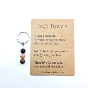 Crystal key ring with meaning card | choose your favourite