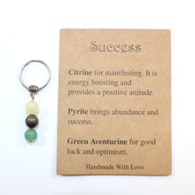 Load image into Gallery viewer, Crystal key ring with meaning card | choose your favourite
