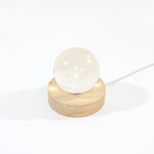 Load image into Gallery viewer, Clear quartz crystal sphere on LED lamp base | ASH&amp;STONE Crystal Shop Auckland NZ
