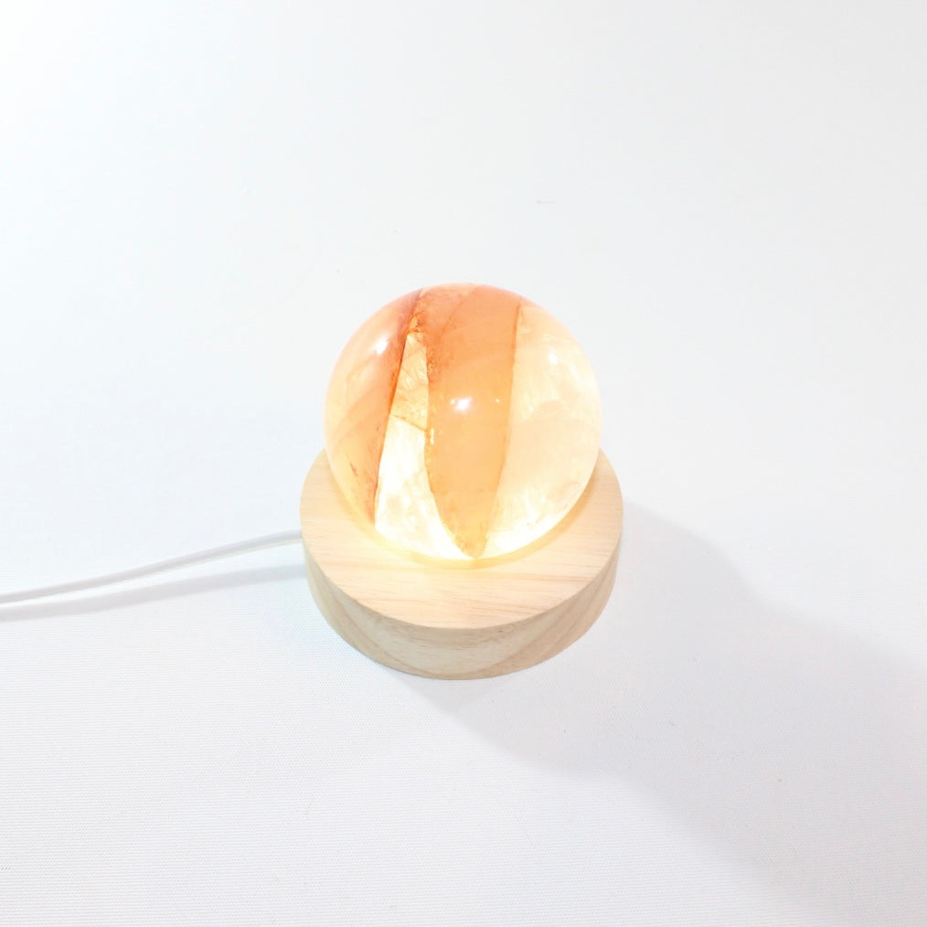 Fire quartz sphere crystal lamp | ASH&STONE Crystal Shop Auckland NZ