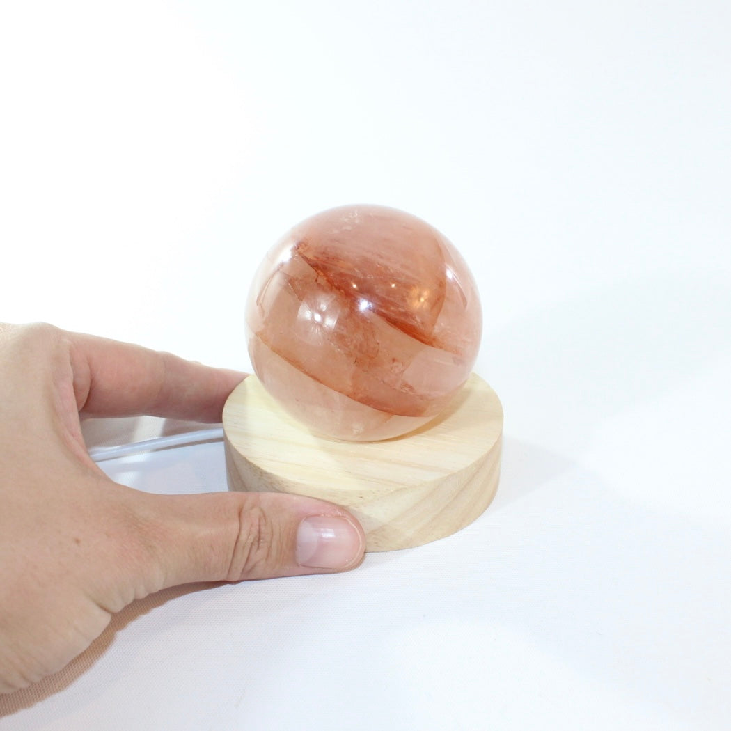 Fire quartz sphere crystal lamp | ASH&STONE Crystal Shop Auckland NZ