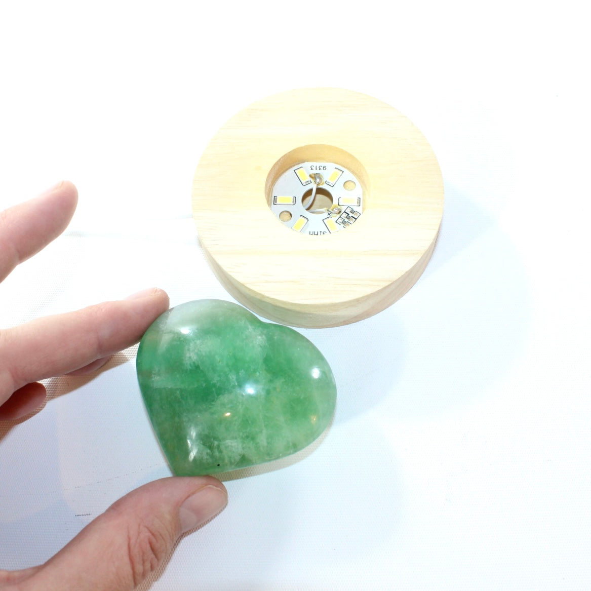 Fluorite crystal heart lamp | ASH&STONE Crystal Shop Auckland NZ