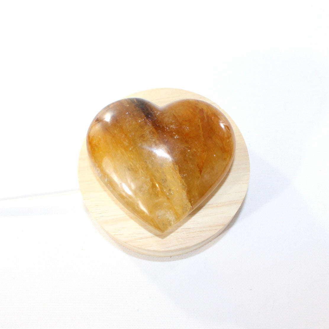 Golden healer crystal heart lamp | ASH&STONE Crystal Shop Auckland NZ