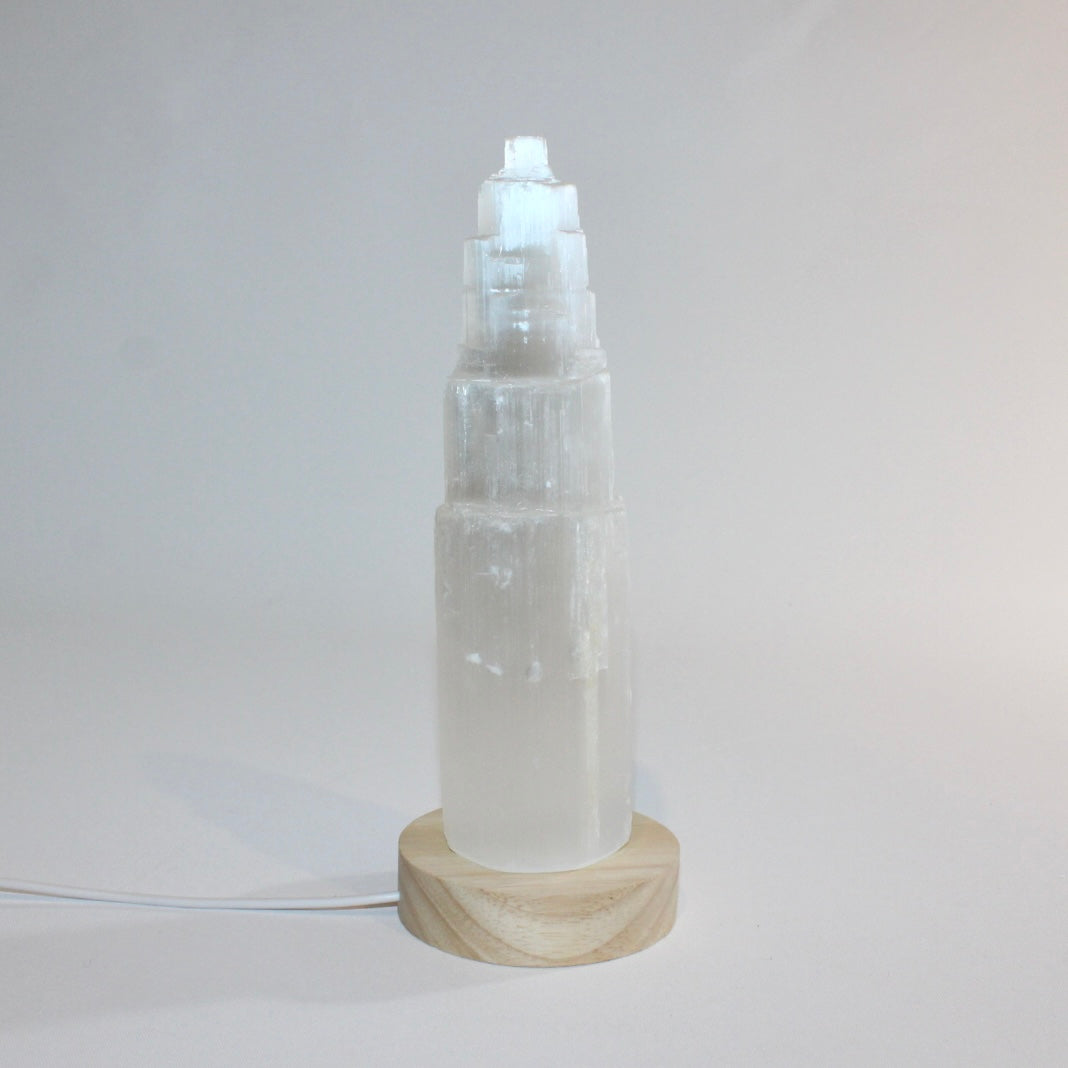 Selenite crystal tower lamp | ASH&STONE Crystal Shop Auckland NZ