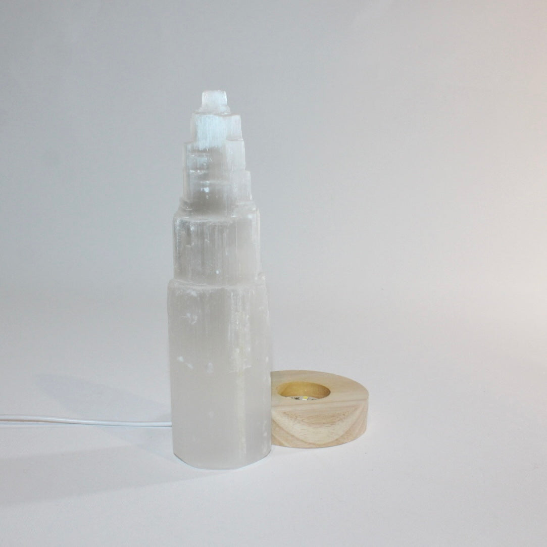 Selenite crystal tower lamp | ASH&STONE Crystal Shop Auckland NZ