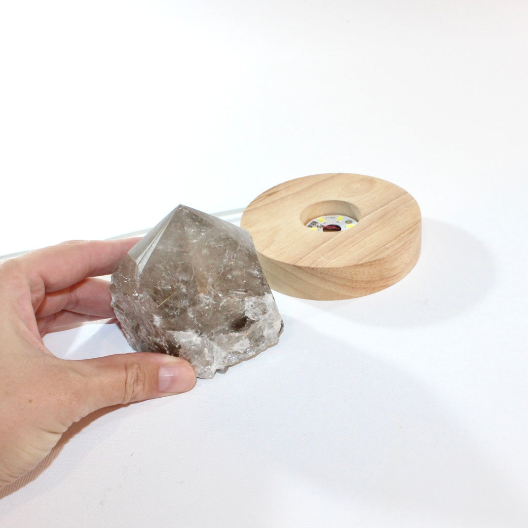 Rutilated smoky quartz crystal lamp | ASH&STONE Crystal Shop Auckland NZ