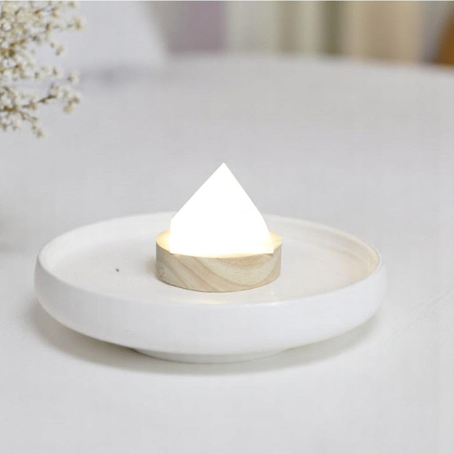 Rose quartz crystal pyramid lamp | ASH&STONE Crystal Shop Auckland NZ